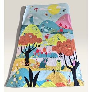 Vintage IKEA LATTJO Kids Twin Duvet Cover Reversible Woodland Forest Animals
